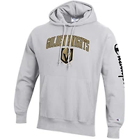 Sweat à capuche tissage inversé Champion Heather Grey Vegas Golden Knights pour homme