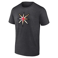 T-shirt anthracite pour homme avec logo Vegas Golden Knights sur l'épaule