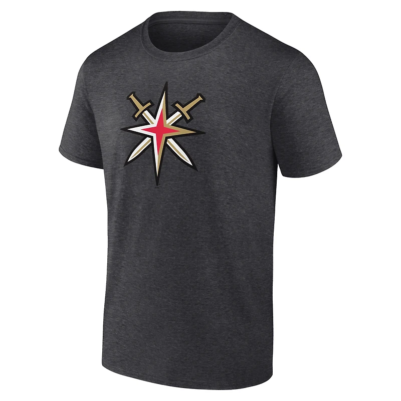Men's Charcoal Vegas Golden Knights Shoulder Patch Logo T-Shirt
