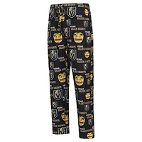 Men's Concepts Sport  Black Vegas Golden Knights All Over Print Knit Pants
