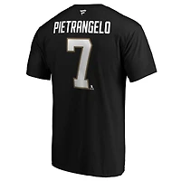Men's Fanatics Alex Pietrangelo Black Vegas Golden Knights Authentic Stack Name & Number T-Shirt