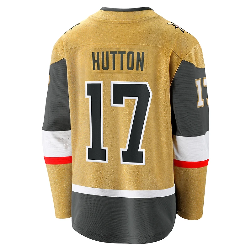 Men's Fanatics Ben Hutton Gold Vegas Golden Knights Home Premier Breakaway Player Jersey