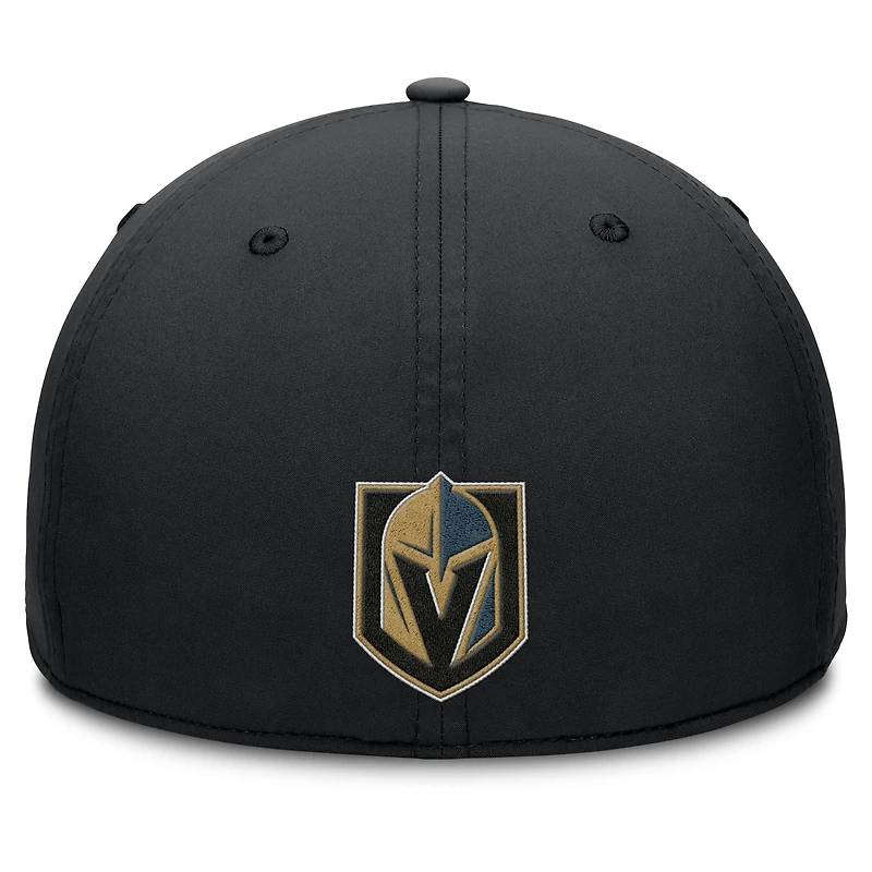 Casquette Fanatics noire/anthracite pour homme Vegas Golden Knights Authentic Pro Rink Team Code Flex