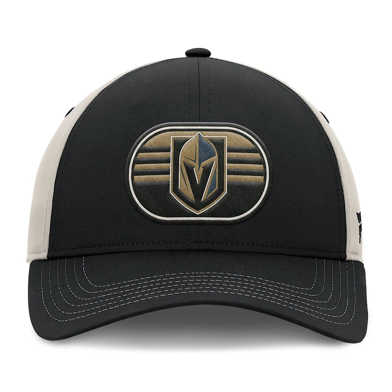 Men's  Fanatics  Black/Gray Vegas Golden Knights 2025 Stanley Cup Playoffs Locker Room Trucker Adjustable Hat