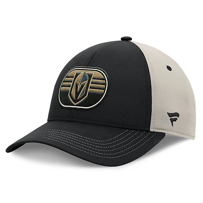 Men's Fanatics Black/Gray Vegas Golden Knights 2025 Stanley Cup Playoffs Locker Room Trucker Adjustable Hat