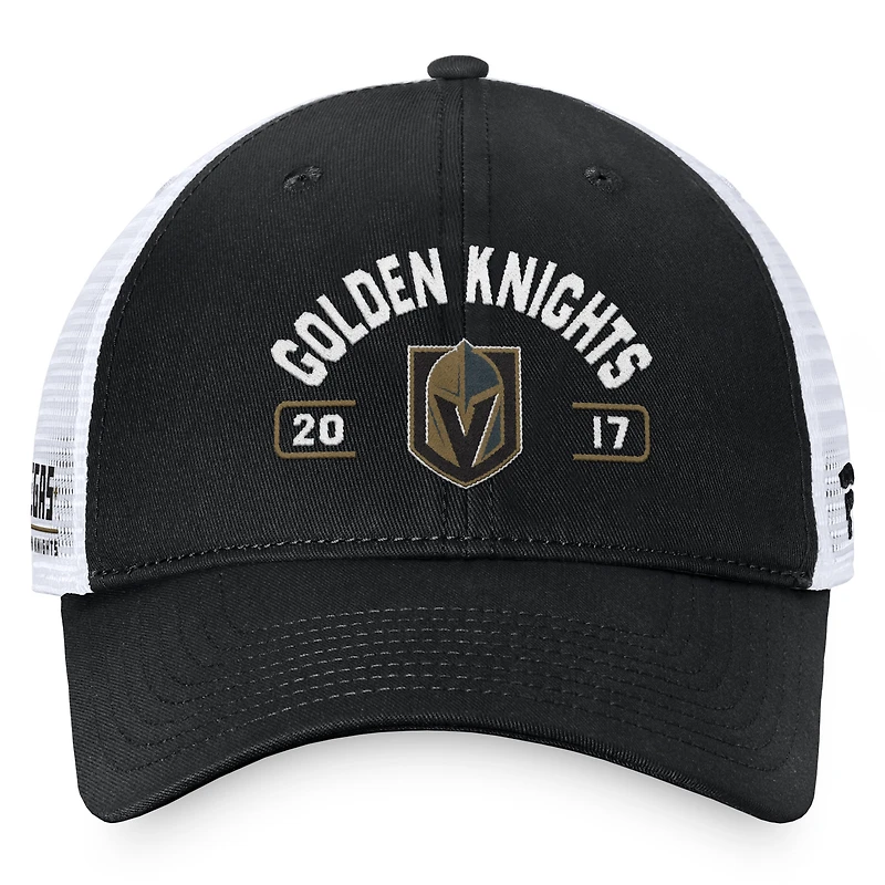Casquette réglable Fanatics pour hommes, noir/blanc, Vegas Golden Knights Free Kick Trucker