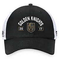 Casquette réglable Fanatics pour hommes, noir/blanc, Vegas Golden Knights Free Kick Trucker