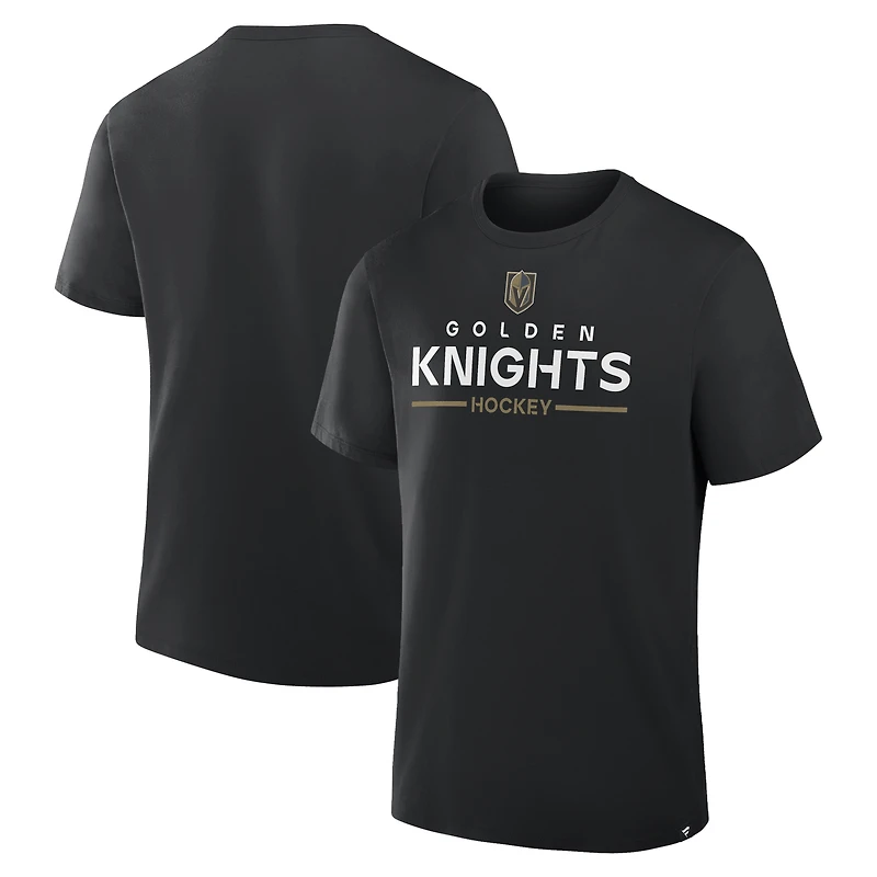 Men's Fanatics Black Vegas Golden Knights Authentic Pro Primary T-Shirt