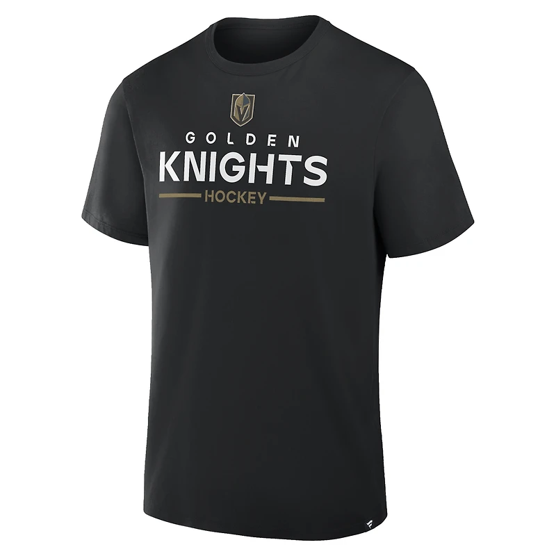 T-shirt authentique Pro Primary pour homme Fanatics Black Vegas Golden Knights