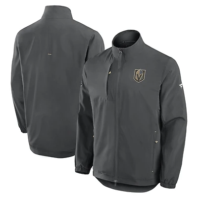 Men's Fanatics Black Vegas Golden Knights Authentic Pro Rink Full-Zip Coaches Jacket