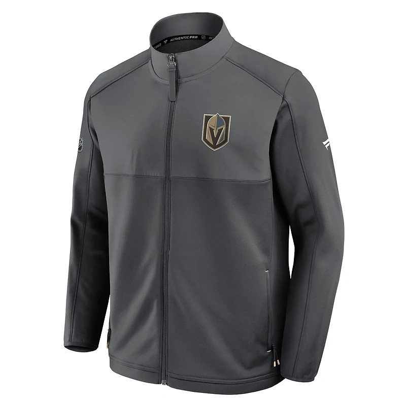 Veste zippée intégrale Fanatics Black Vegas Golden Knights Authentic Pro Rink pour homme