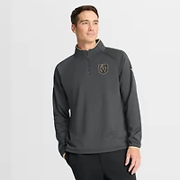 Men's Fanatics Black Vegas Golden Knights Authentic Pro Rink Raglan Quarter-Zip Pullover