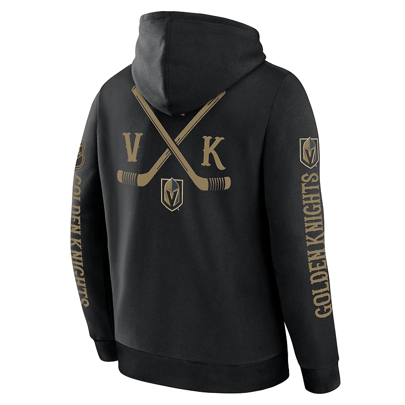 Sweat à capuche en polaire Big City Legacy pour homme Fanatics Black Vegas Golden Knights
