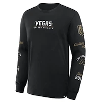 Men's Fanatics Black Vegas Golden Knights Boxed Legacy Long Sleeve T-Shirt