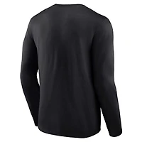 T-shirt à manches longues Covert Fanatics Black Vegas Golden Knights pour hommes