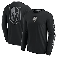 Men's Fanatics Black Vegas Golden Knights Elements Strive Long Sleeve T-Shirt
