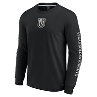 Men's Fanatics Black Vegas Golden Knights Elements Strive Long Sleeve T-Shirt