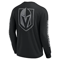 Men's Fanatics Black Vegas Golden Knights Elements Strive Long Sleeve T-Shirt