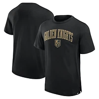 T-shirt Pima surélevé pour hommes Fanatics Black Vegas Golden Knights