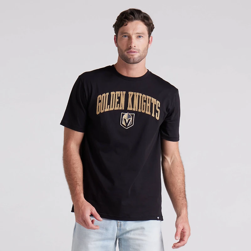 T-shirt Pima surélevé pour hommes Fanatics Black Vegas Golden Knights