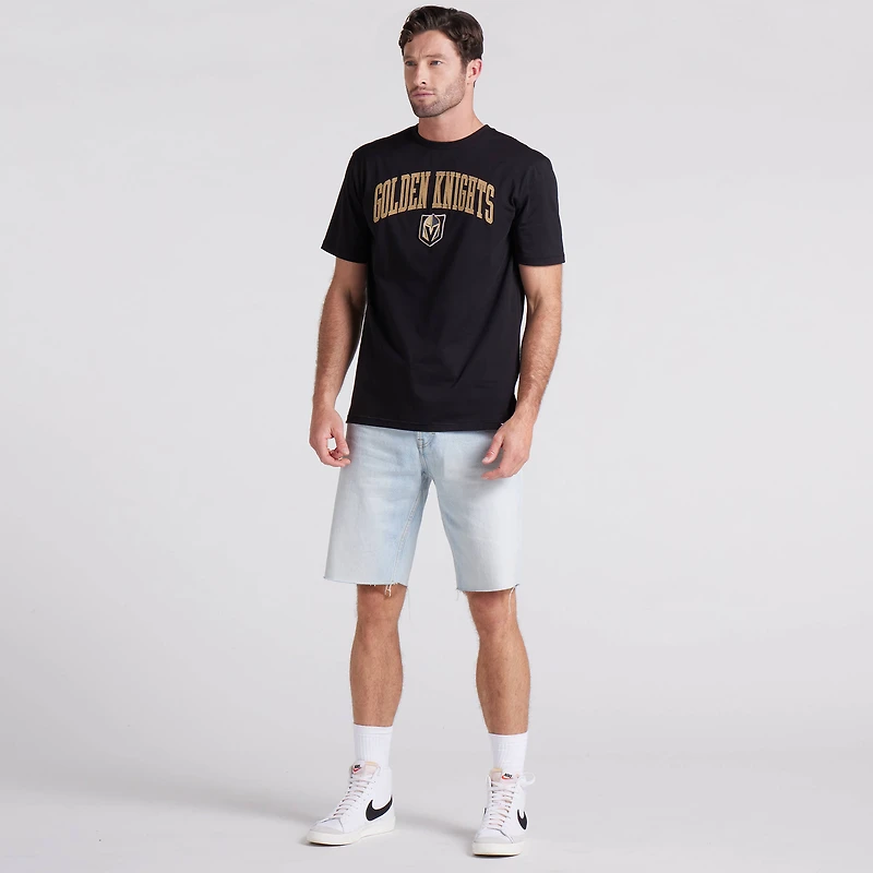 T-shirt Pima surélevé pour hommes Fanatics Black Vegas Golden Knights