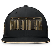 Men's Fanatics Black Vegas Golden Knights Fundamental Gino Stack Snapback Hat