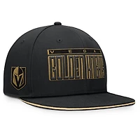 Men's Fanatics Black Vegas Golden Knights Fundamental Gino Stack Snapback Hat