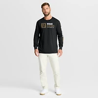 Men's Fanatics Black Vegas Golden Knights Goal Crease Legacy Long Sleeve T-Shirt