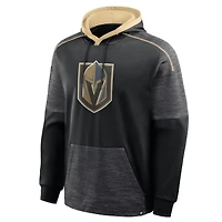 Sweat à capuche Fanatics noir pour homme, modèle Vegas Golden Knights, gardien de but et défenseur.