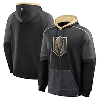 Men's Fanatics Black Vegas Golden Knights Goaltender Defender Raglan Pullover Hoodie