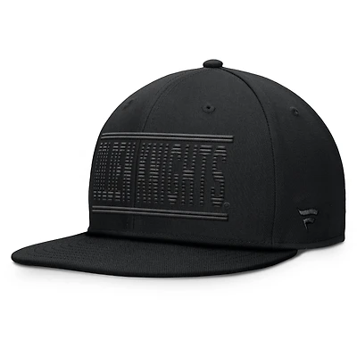 Men's Fanatics Black Vegas Golden Knights Heritage Ice Time Wordmark Fitted Hat