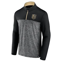 Men's Fanatics Black Vegas Golden Knights Iconic Defender Quarter-Zip Jacket