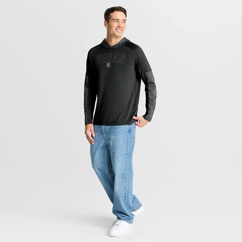 T-shirt à capuche manches longues Fanatics Black Vegas Golden Knights pour hommes