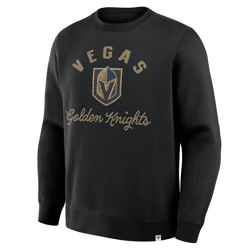Men's Fanatics Black Vegas Golden Knights  Stickler Sweatshirt