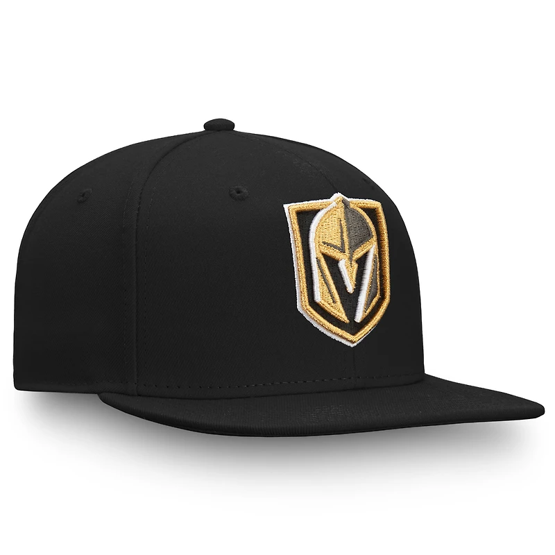Casquette Snapback réglable Fanatics Black Vegas Golden Knights Team Core Emblem pour hommes