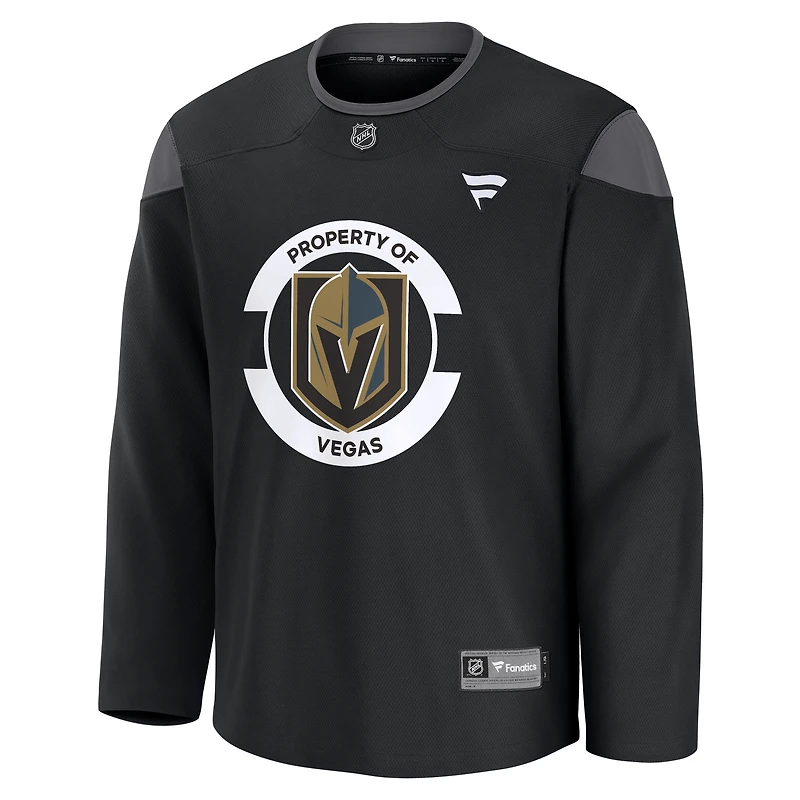 Maillot d'entraînement de l'équipe Vegas Golden Knights Fanatics pour hommes noir