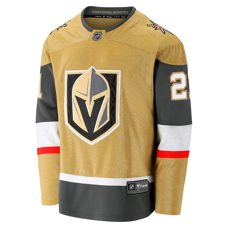 Maillot de joueur fanatiques Brett Howden Gold Vegas Golden Knights Home Premier Breakaway pour hommes
