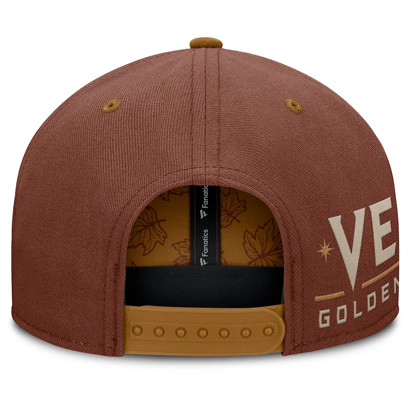 Casquette snapback marron Vegas Golden Knights Fall Leaves Acreage pour homme