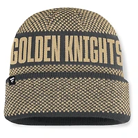 Bonnet en tricot à revers Fundamentals Shelter des Vegas Golden Knights pour hommes, couleur anthracite/or