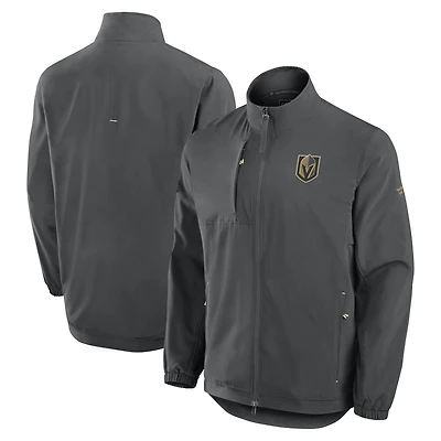 Men's Fanatics  Charcoal Vegas Golden Knights Authentic Pro Rink Coaches Full-Zip Jacket