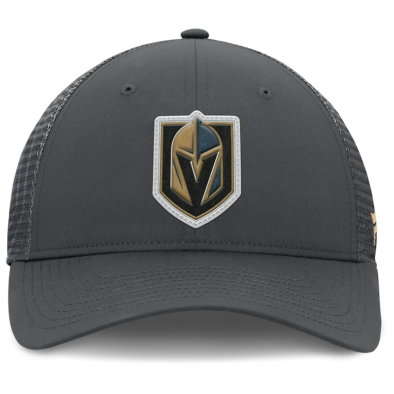 Men's Fanatics Charcoal Vegas Golden Knights Authentic Pro Home Ice Trucker Adjustable Hat