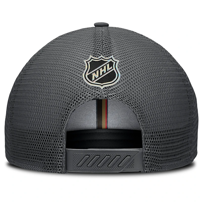 Men's Fanatics Charcoal Vegas Golden Knights Authentic Pro Home Ice Trucker Adjustable Hat