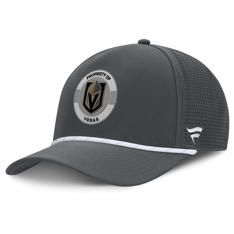 Men's Fanatics Charcoal Vegas Golden Knights Authentic Pro Rink Adjustable Hat