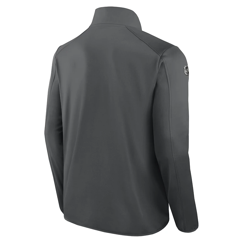 Veste polaire zippée intégrale Fanatics pour homme, couleur charbon, Vegas Golden Knights Authentic Pro Rink