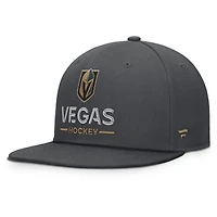 Men's Fanatics Charcoal Vegas Golden Knights Authentic Pro Rink Lockup Snapback Hat