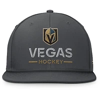 Men's Fanatics Charcoal Vegas Golden Knights Authentic Pro Rink Lockup Snapback Hat