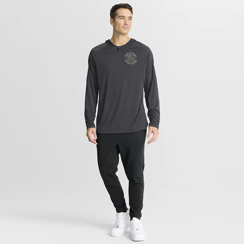 Men's Fanatics Charcoal Vegas Golden Knights Authentic Pro Rink Raglan Hoodie