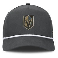 Men's Fanatics Charcoal Vegas Golden Knights Authentic Pro Rink Roper A-Frame Adjustable Hat