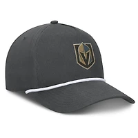 Men's Fanatics Charcoal Vegas Golden Knights Authentic Pro Rink Roper A-Frame Adjustable Hat