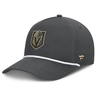 Casquette ajustable en forme de A authentique Pro Rink Roper des Golden Knights de Vegas pour hommes Fanatics, couleur charbon